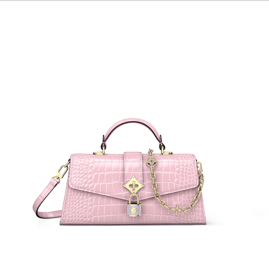 Pochette Rose des Vents Crocodilien Brillant - Handbags | LOUIS